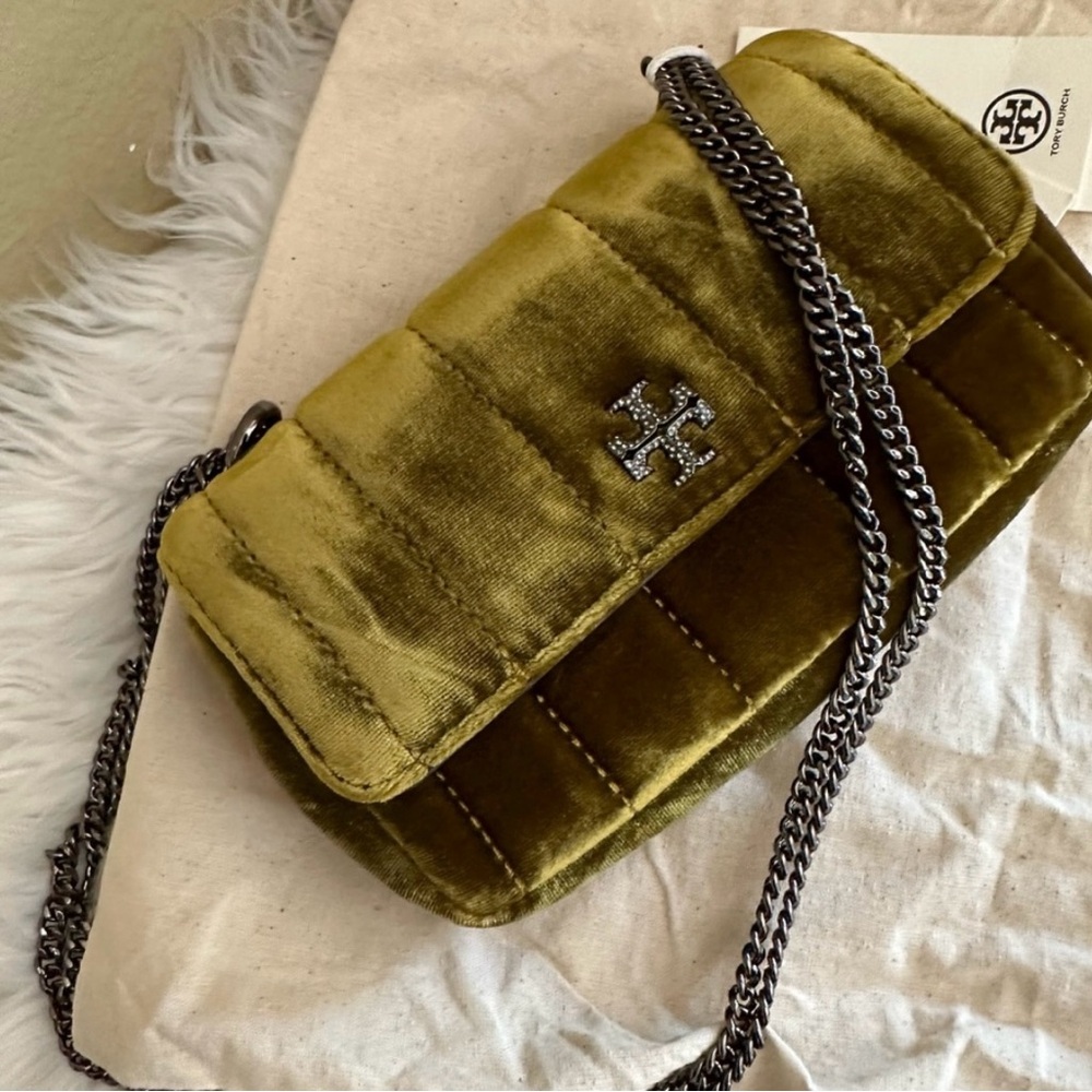 Tory Burch Mini Kira Velvet Crossbody Bag